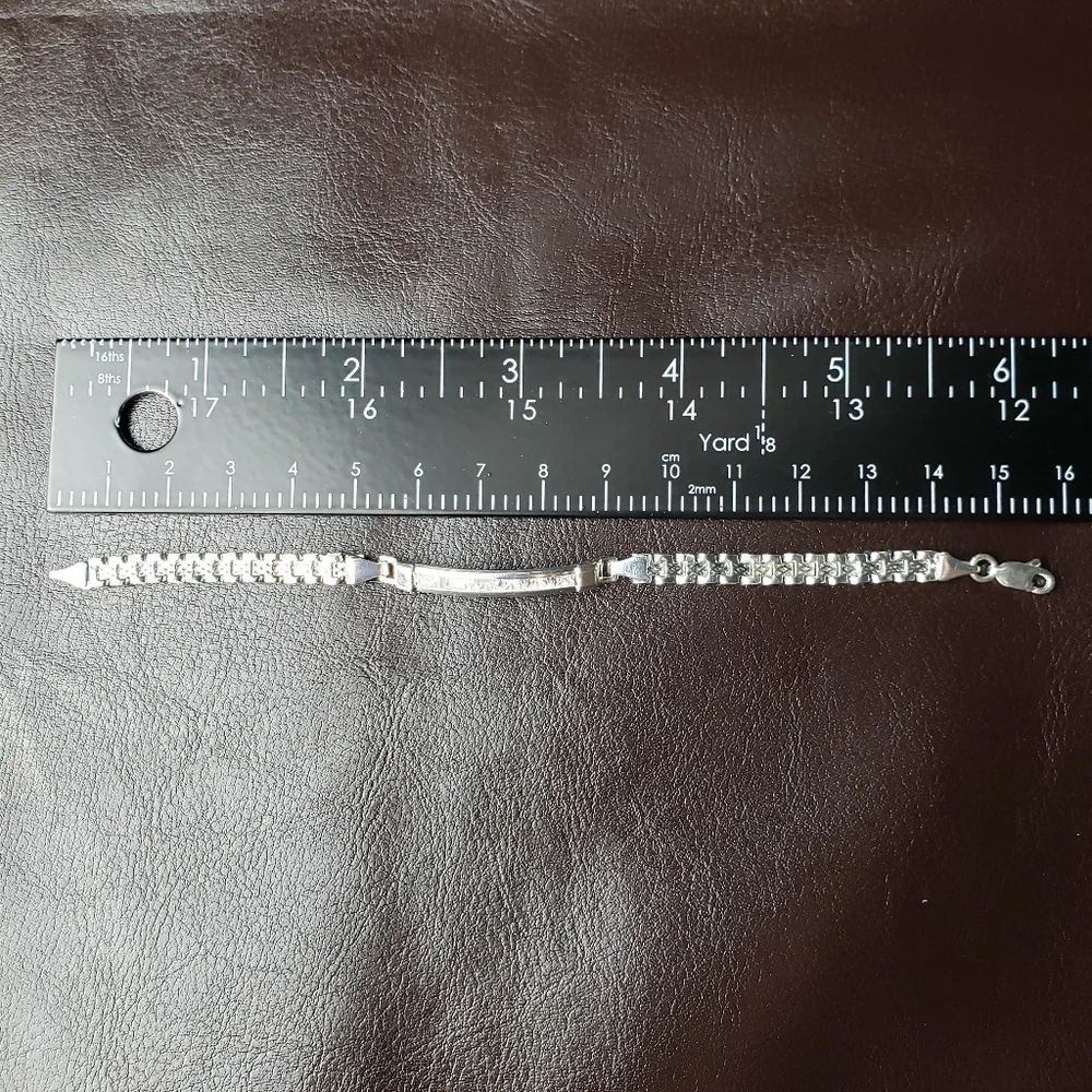 925 fine silver girl‎ bracelet with zircon stones - Picture 9 of 14